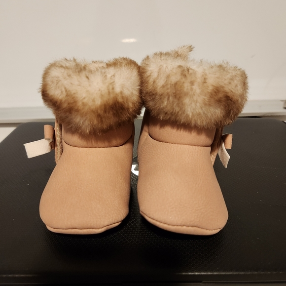 Infant's Child of Mine tan faux fur booties. Size 3/6 months. - Picture 2 of 7